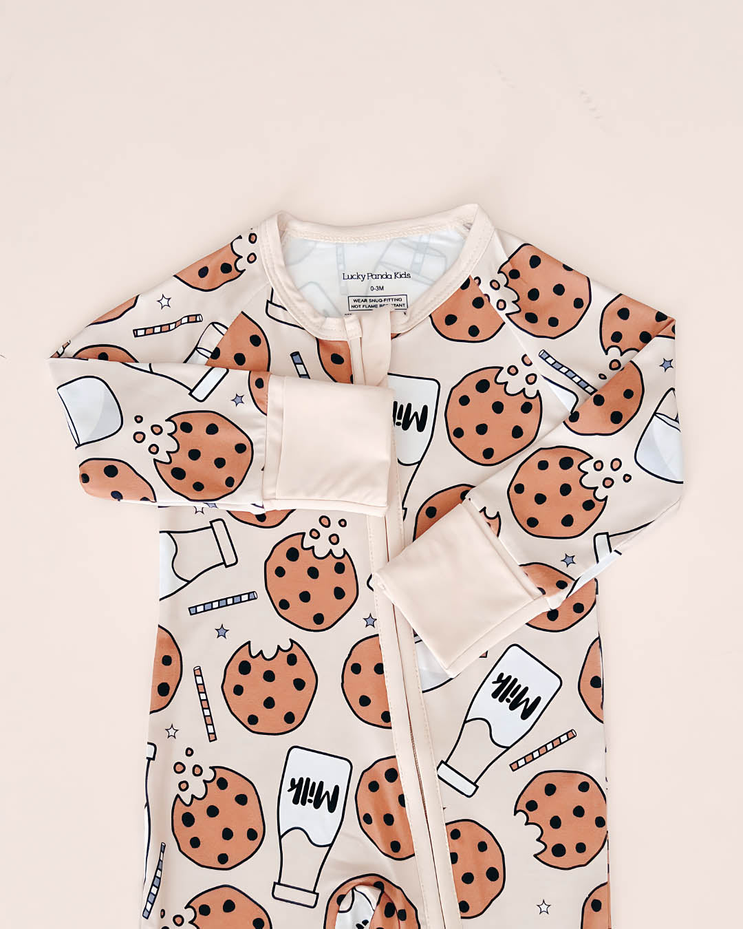 Bamboo Zip Romper | Milk & Cookies