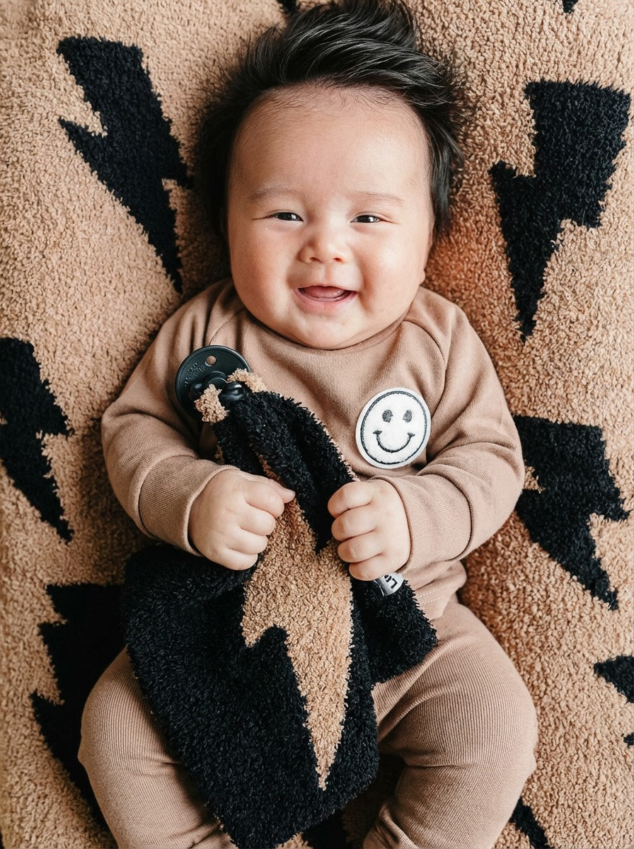 Lightning Bolt Plush Lovey | Mocha