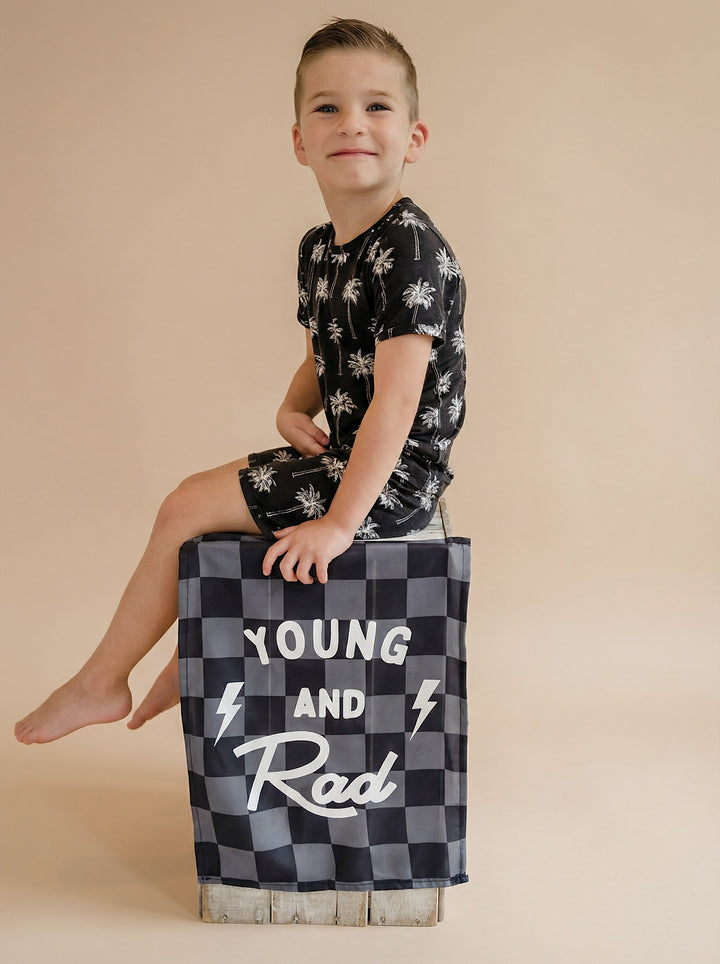 Bamboo Shorts Set | Palm Style Black