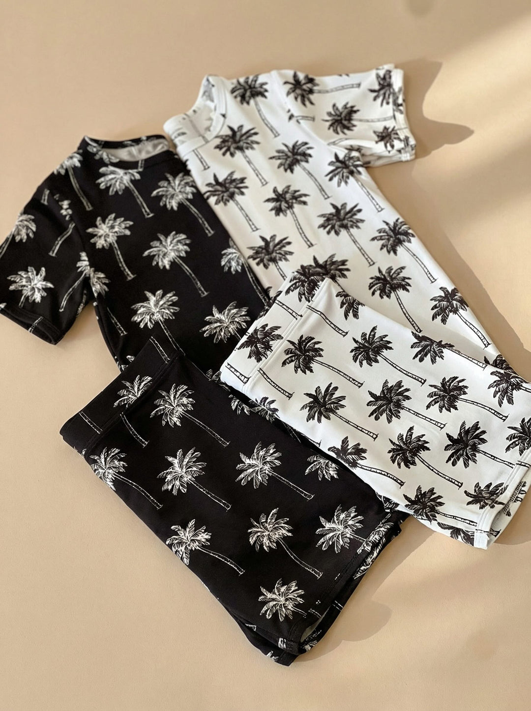 Bamboo Shorts Set | Palm Style Black