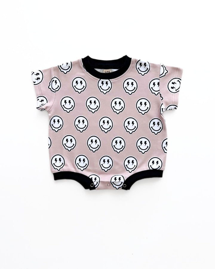 Short Sleeve Bubble Romper | Electric Drippy - LUCKY PANDA KIDS