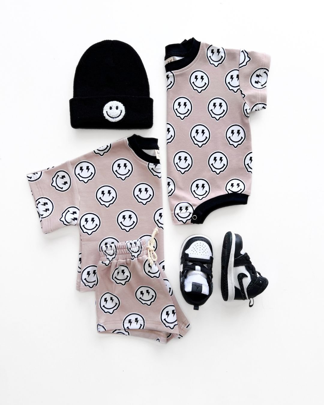 Short Sleeve Bubble Romper | Electric Drippy - LUCKY PANDA KIDS