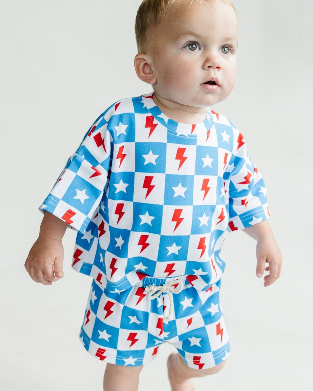 Shorts Set | Checks & Stars - Shorts Set - LUCKY PANDA KIDS