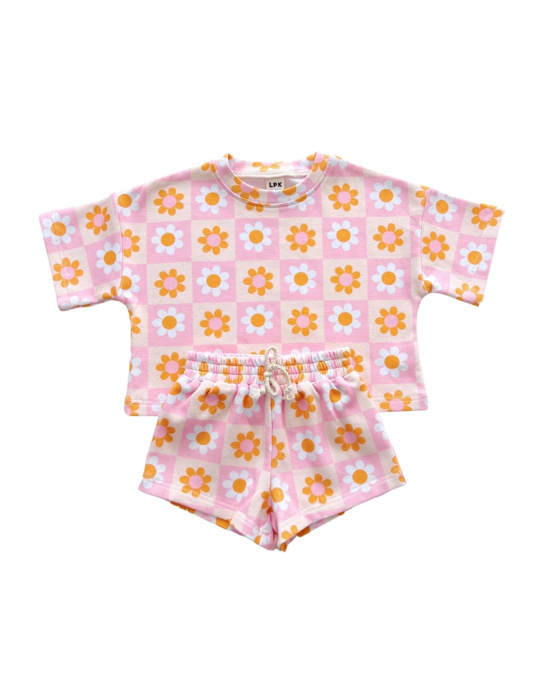 Shorts Set | Retro Daisy - Shorts Set - LUCKY PANDA KIDS