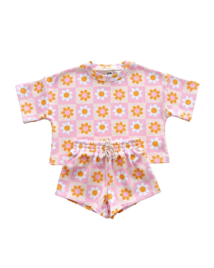 Shorts Set | Retro Daisy - Shorts Set - LUCKY PANDA KIDS