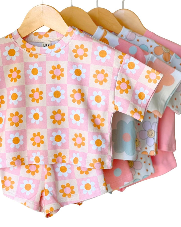 Shorts Set | Retro Daisy - Shorts Set - LUCKY PANDA KIDS