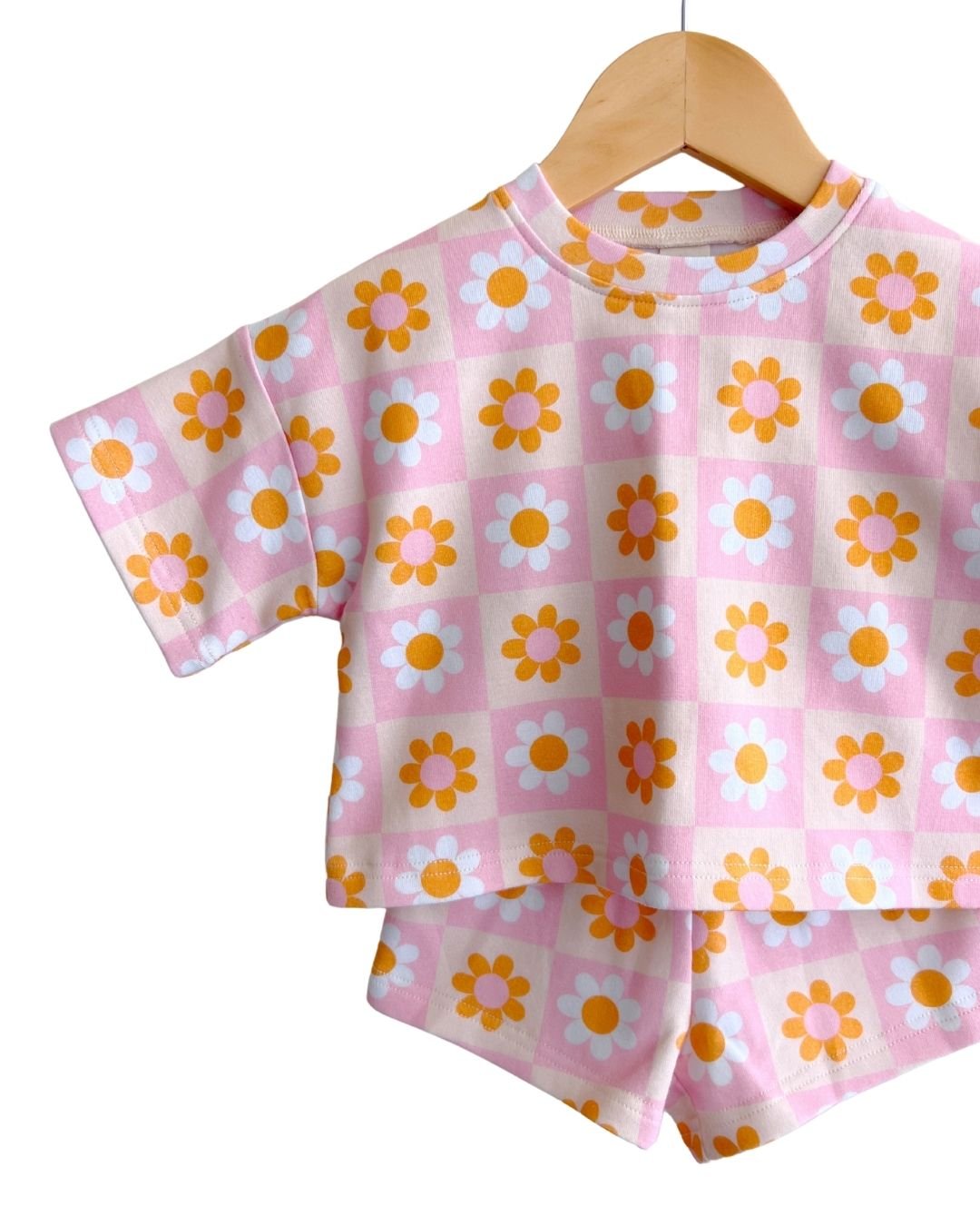 Shorts Set | Retro Daisy - Shorts Set - LUCKY PANDA KIDS