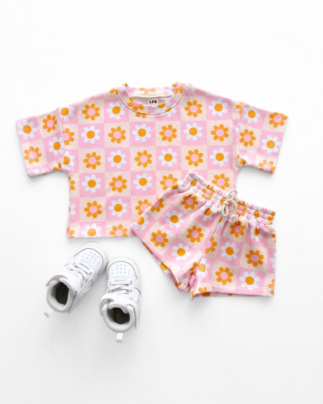 Shorts Set | Retro Daisy - Shorts Set - LUCKY PANDA KIDS