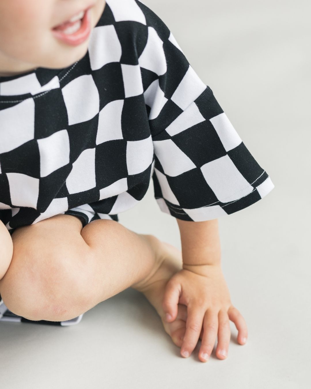 Shorts Set | Wavy Checkered - Shorts Set - LUCKY PANDA KIDS