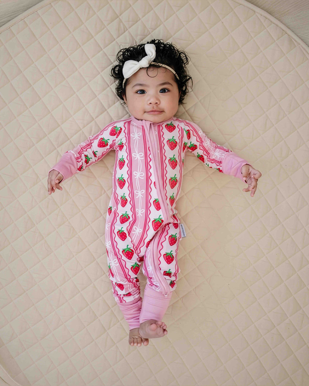 Bamboo Zip Romper | Strawberry