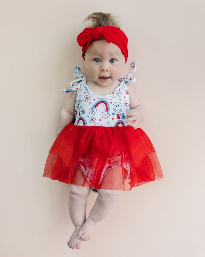 Tutu Romper | Little Miss USA - Romper - LUCKY PANDA KIDS