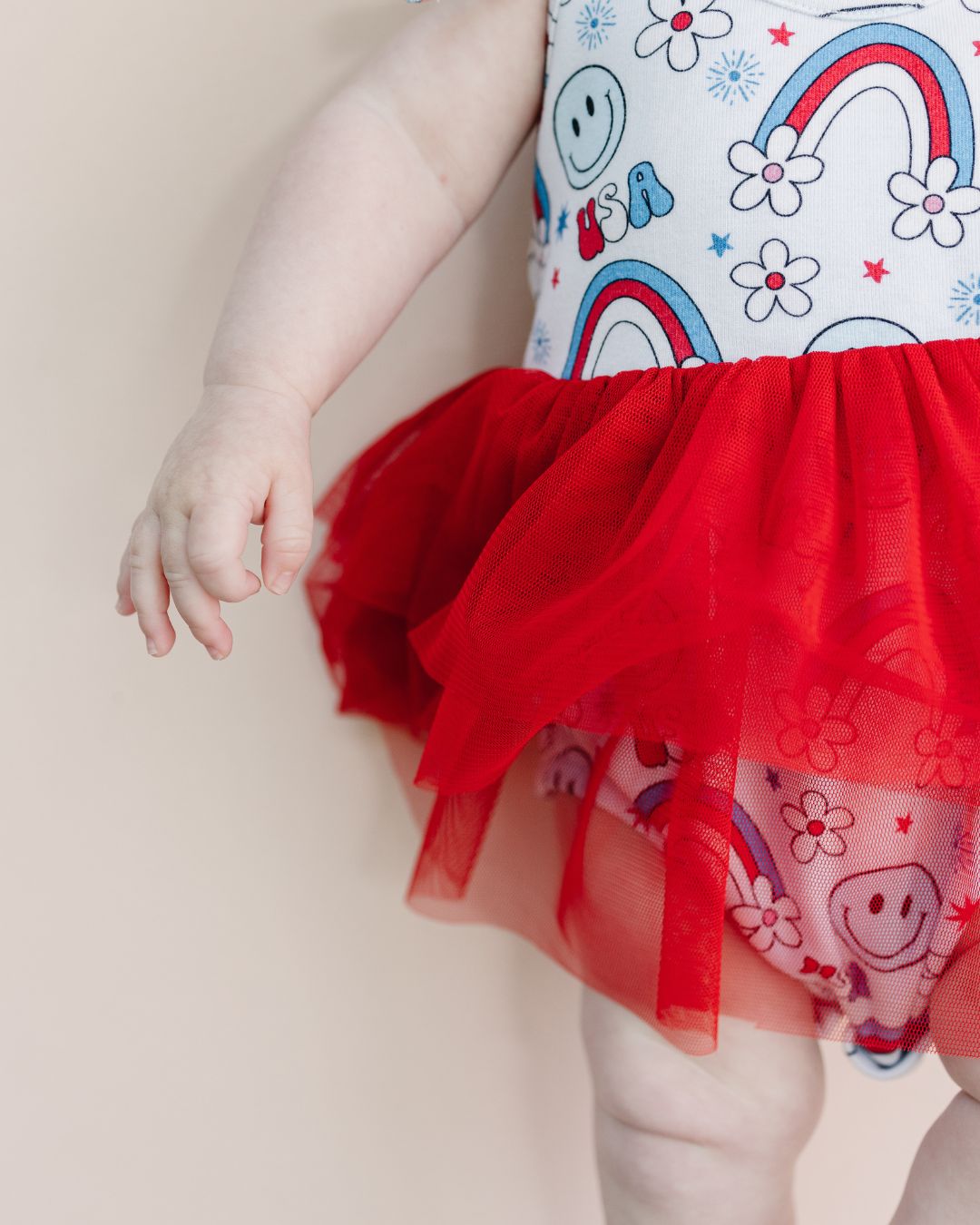 Tutu Romper | Little Miss USA - Romper - LUCKY PANDA KIDS