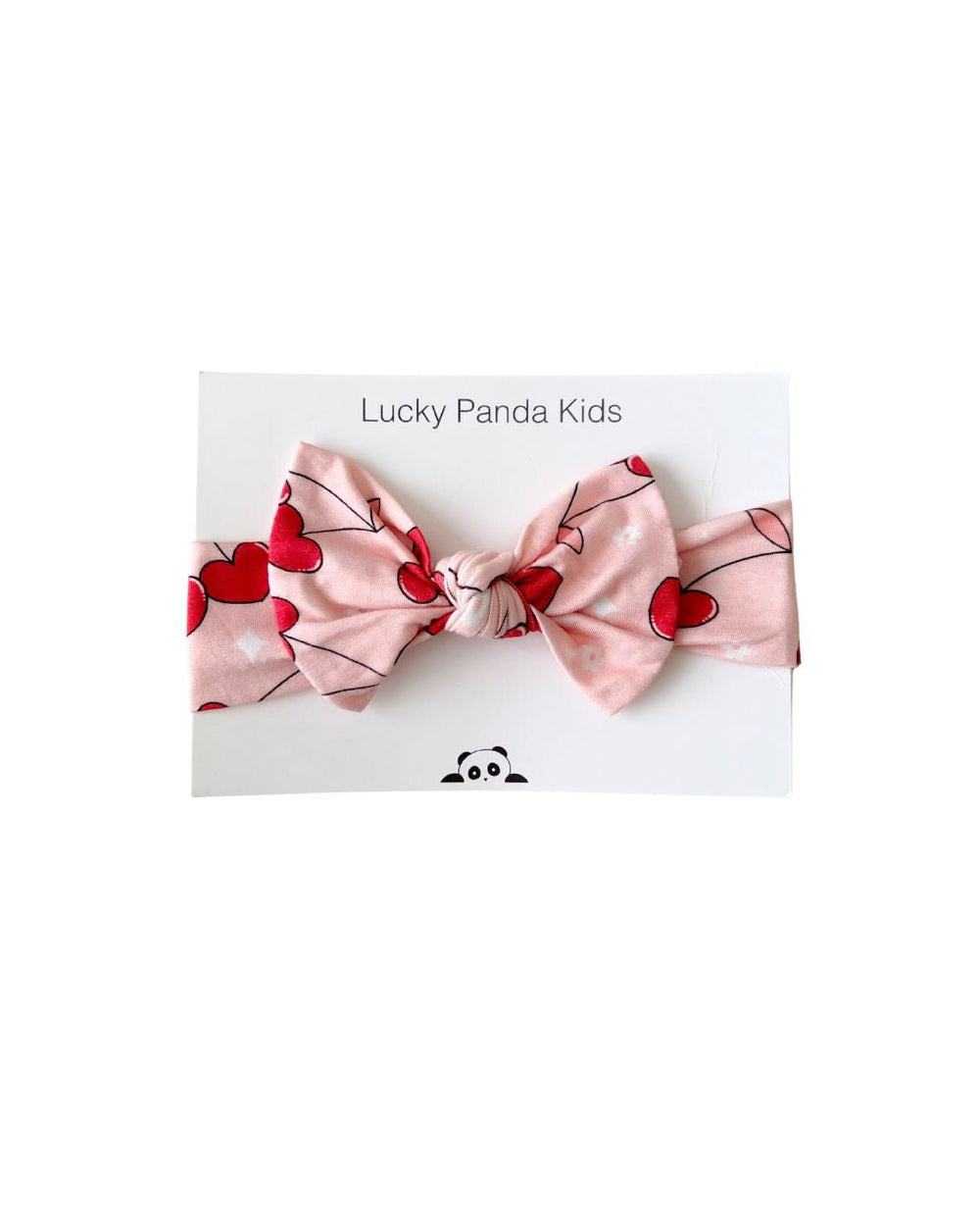 Bamboo Headband | Cherry Heart - Headband - LUCKY PANDA KIDS