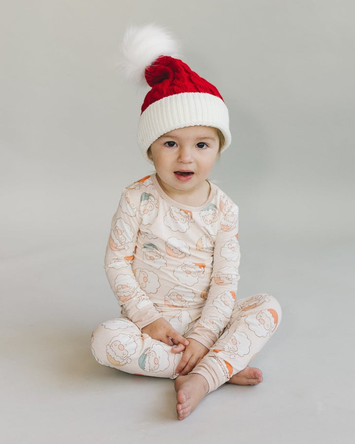 Bamboo Two Piece Set | Cute Santa - Romper - LUCKY PANDA KIDS