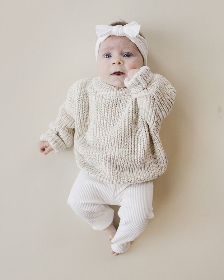 Chunky Knit Sweater | Confetti - Sweater - LUCKY PANDA KIDS