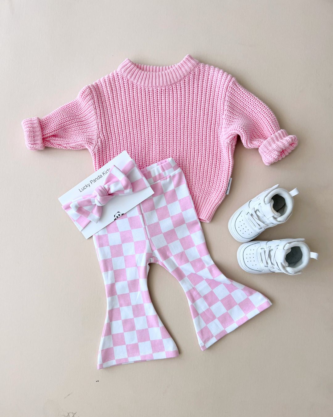 Chunky Knit Sweater | Pink - Sweater - LUCKY PANDA KIDS
