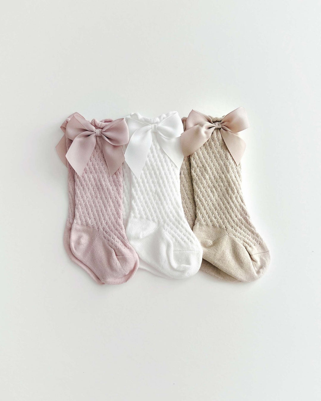 Cotton Lace Socks | Mocha - Socks - LUCKY PANDA KIDS