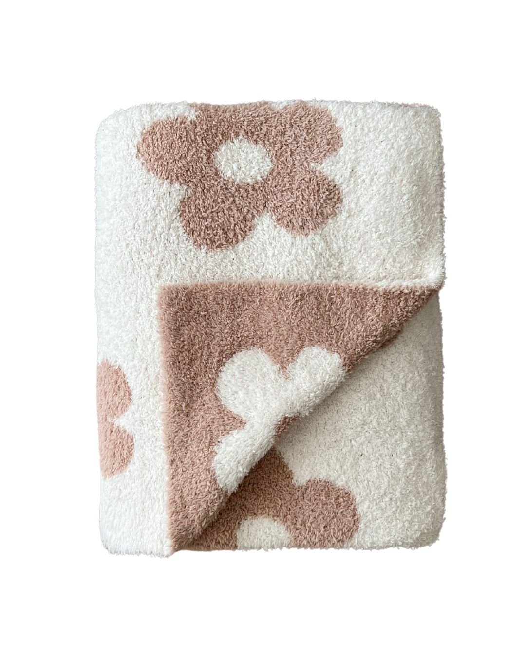 Daisy Fuzzy Blanket | Latte - Plush Blanket - LUCKY PANDA KIDS