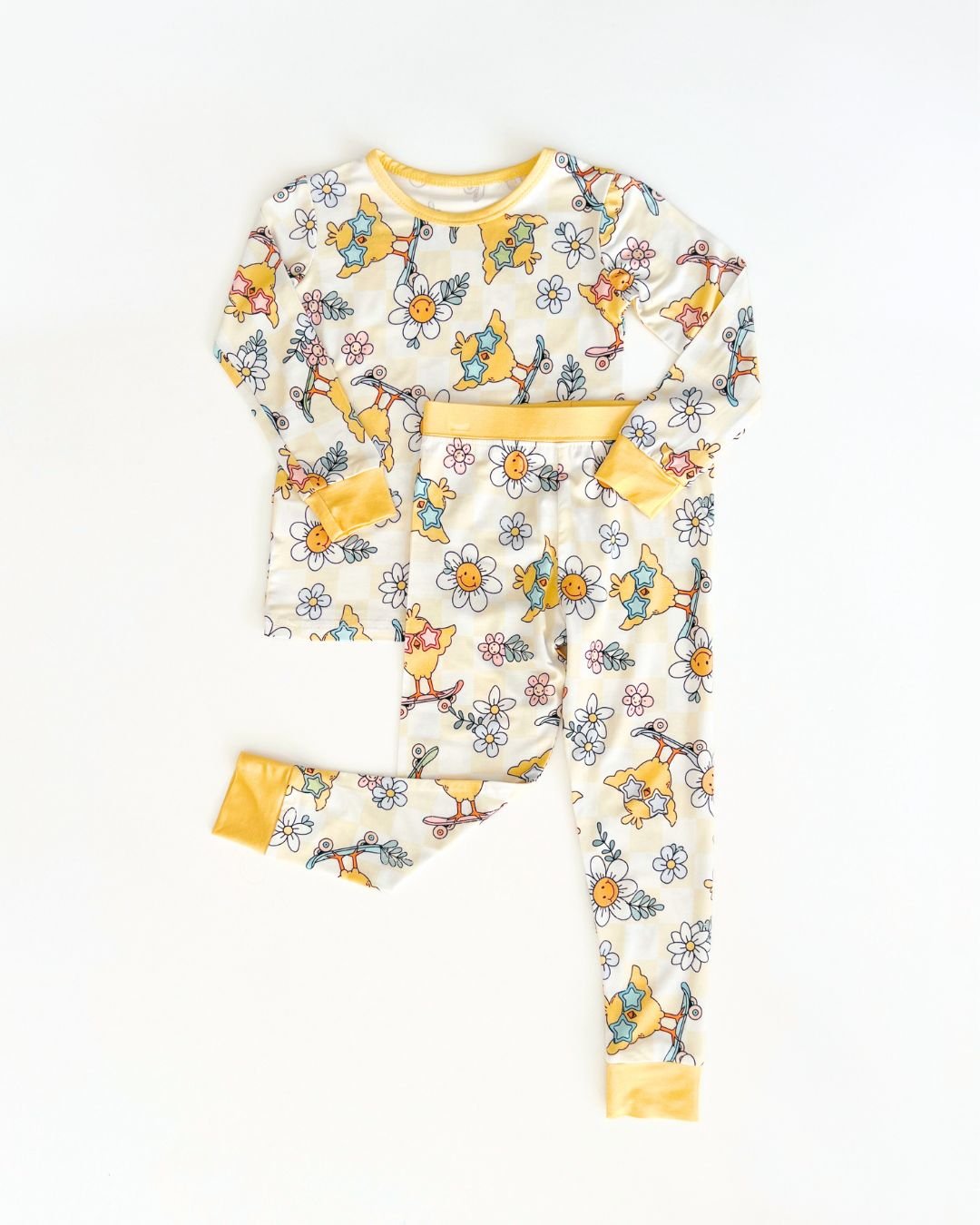 Easter Bamboo Two Piece Set | Skater Chick - Romper - LUCKY PANDA KIDS