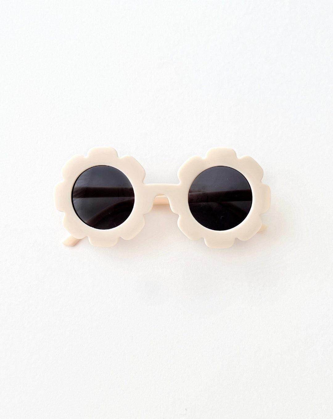 Flower Sunglasses, Cream - Baby & Toddler Clothing Accessories - LUCKY PANDA KIDS