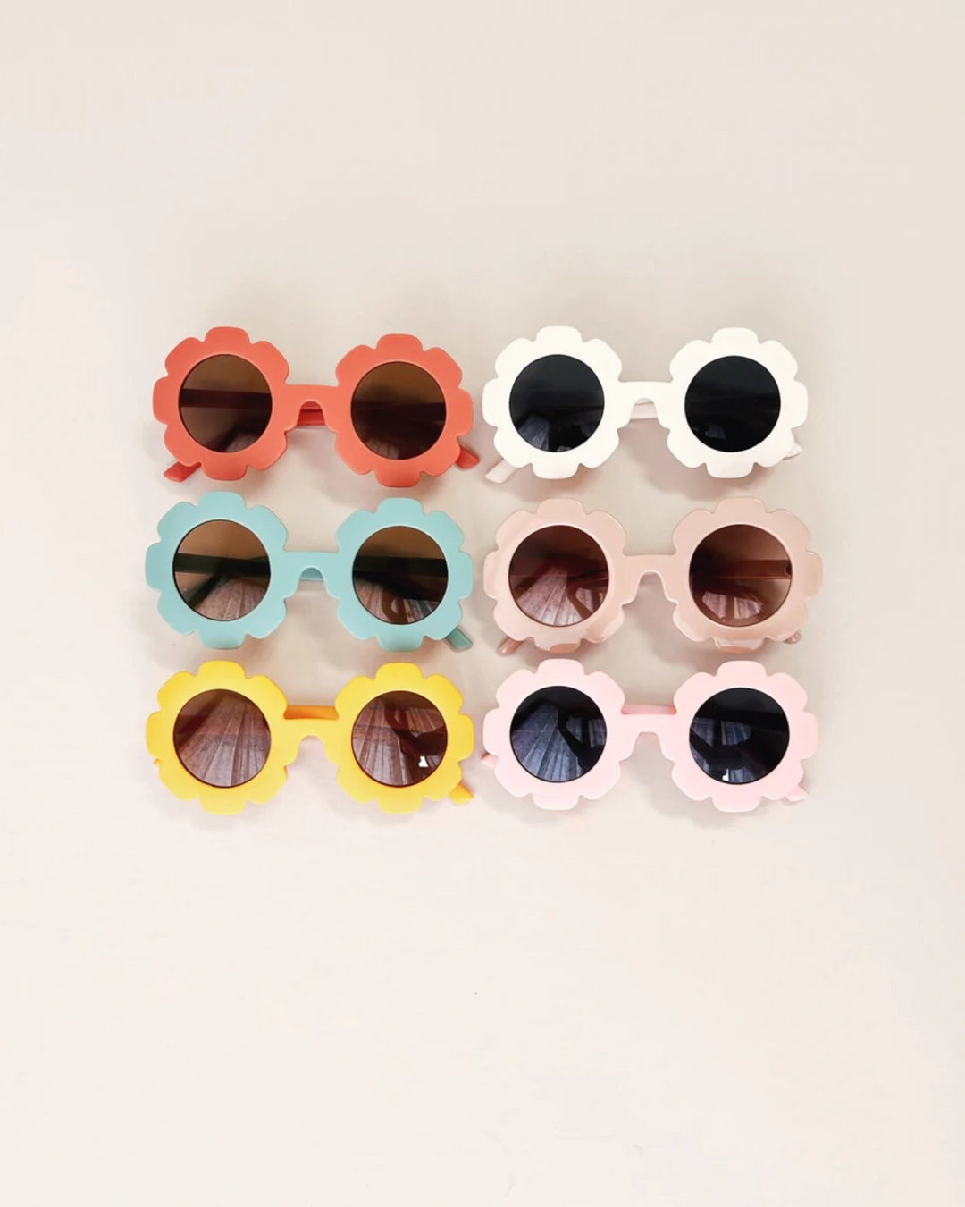 Flower Sunglasses, Tan - Baby & Toddler Clothing Accessories - LUCKY PANDA KIDS