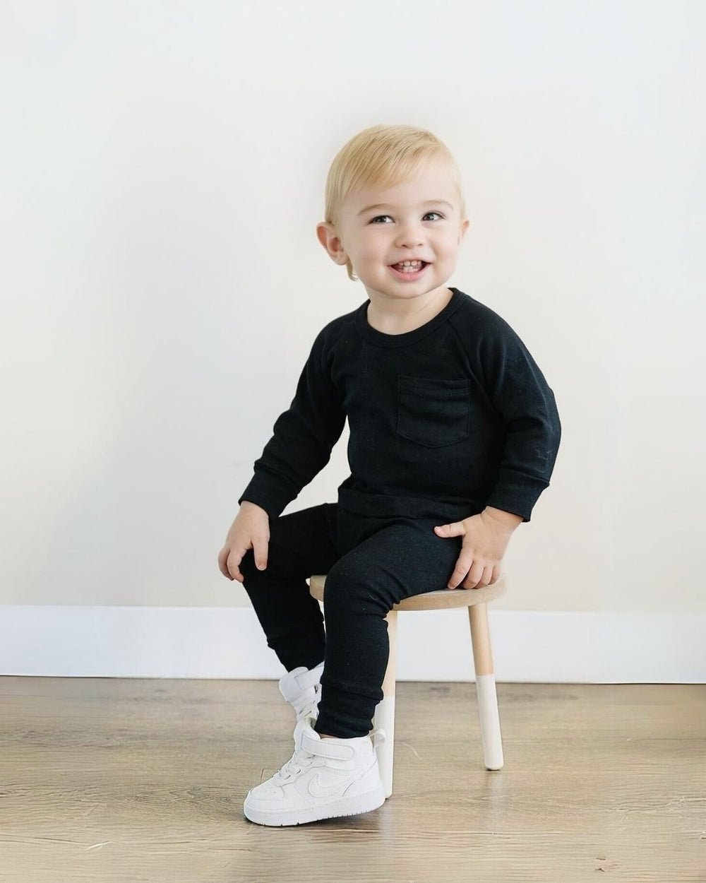 Lounge Set | Black - Lounge Set - LUCKY PANDA KIDS