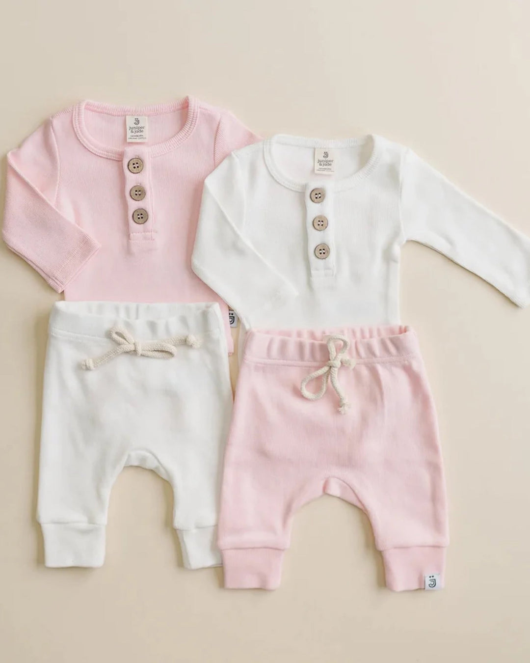 Organic 3 Button Bodysuit, Pink - Baby & Toddler Clothing - LUCKY PANDA KIDS