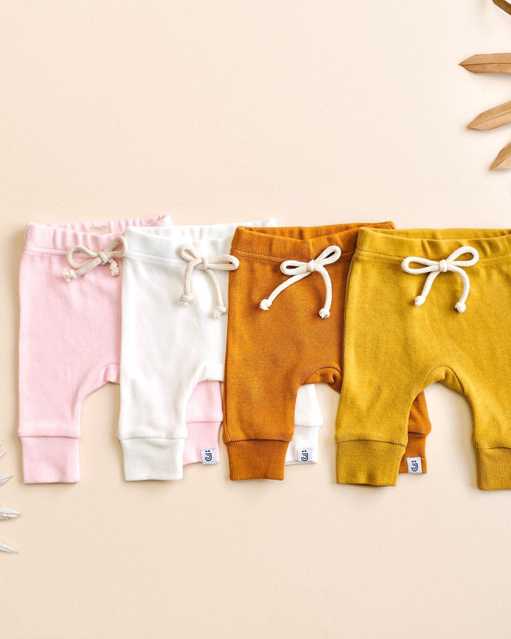 Organic Joggers, Cinnamon - Baby & Toddler Clothing - LUCKY PANDA KIDS