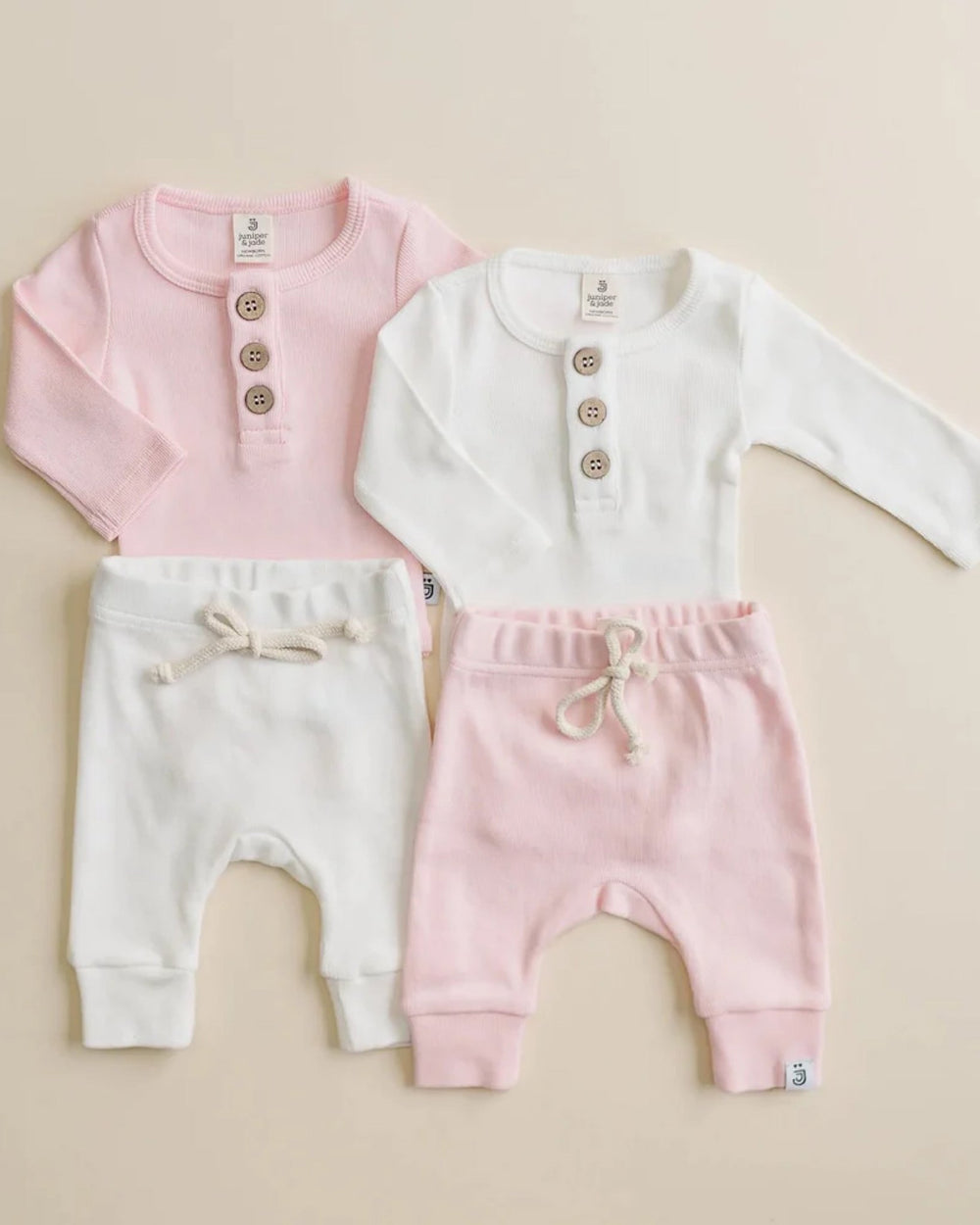 Organic Joggers, Pink - Baby & Toddler Clothing - LUCKY PANDA KIDS