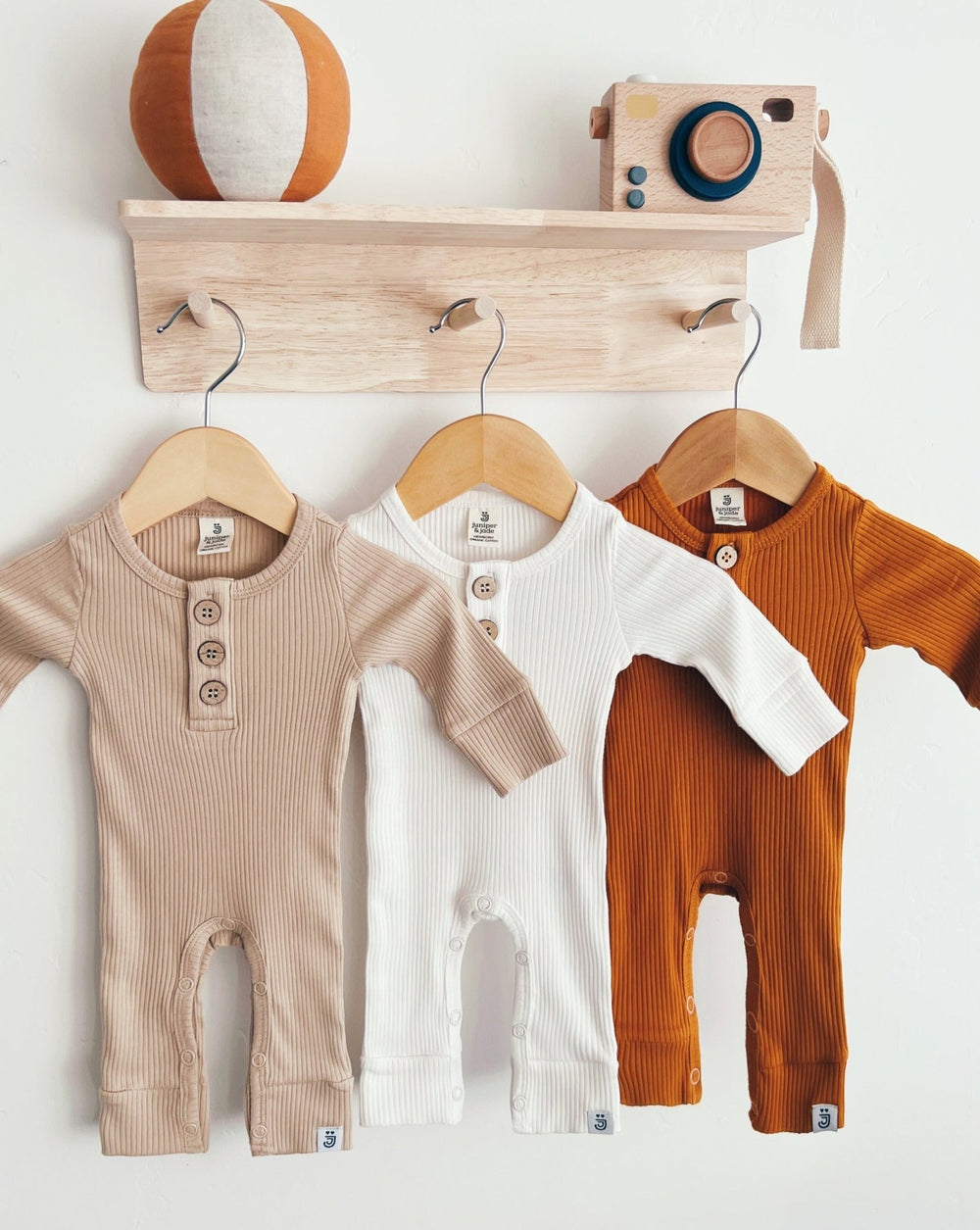 Organic Jumpsuit, Latte - Baby & Toddler Clothing - LUCKY PANDA KIDS