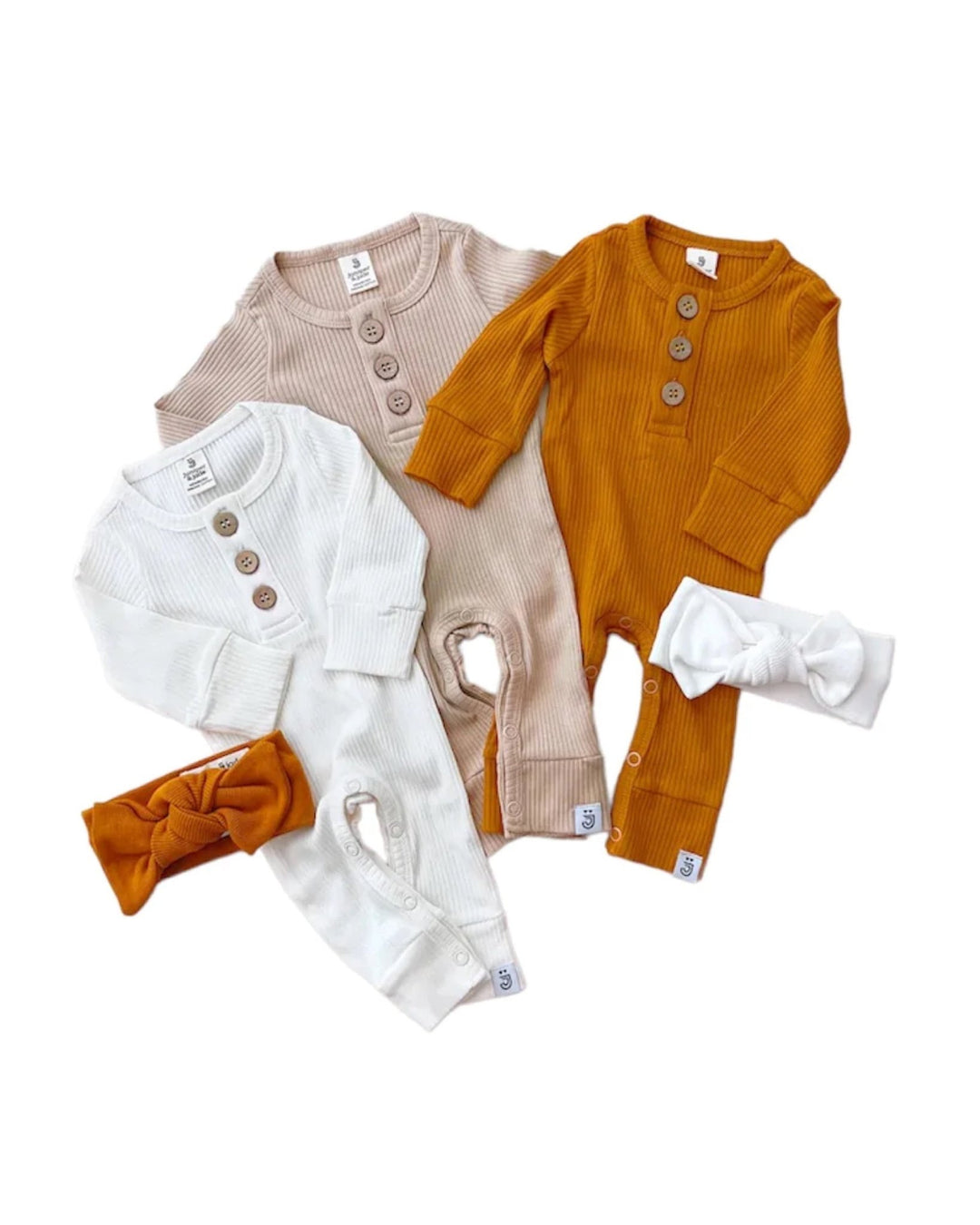 Organic Jumpsuit, Milk - Baby & Toddler Clothing - LUCKY PANDA KIDS