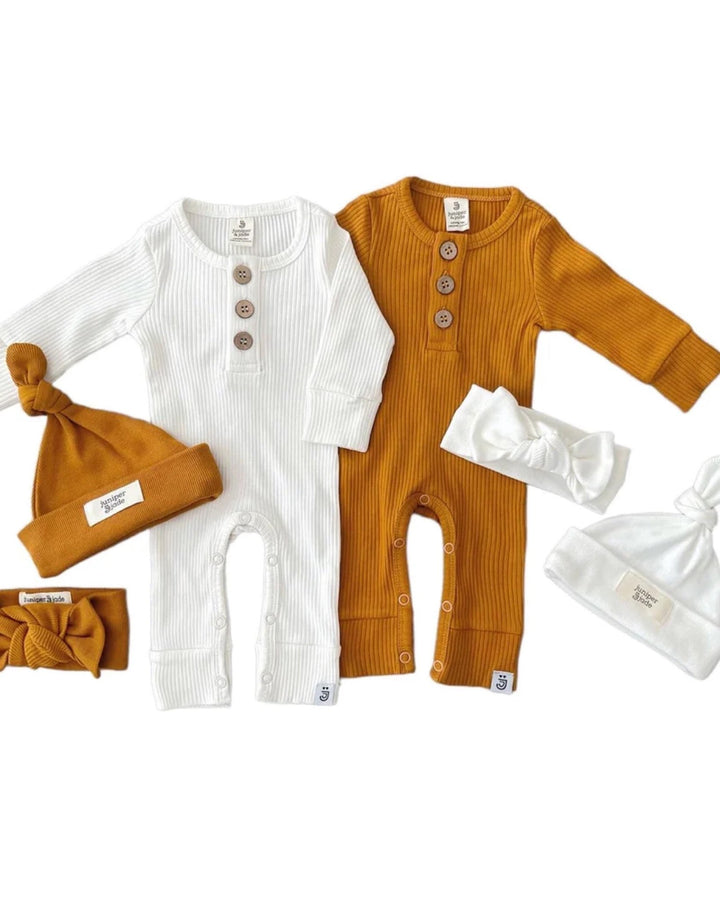 Organic Jumpsuit, Milk - Baby & Toddler Clothing - LUCKY PANDA KIDS