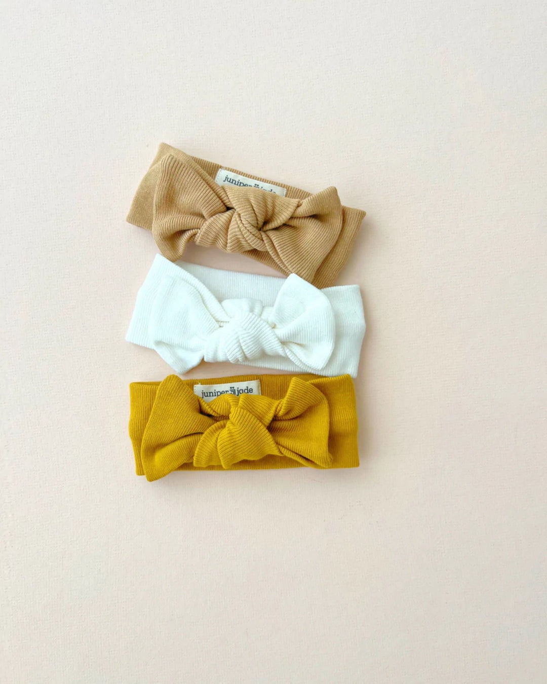 Organic Knot Bow, Latte - Baby & Toddler Clothing Accessories - LUCKY PANDA KIDS
