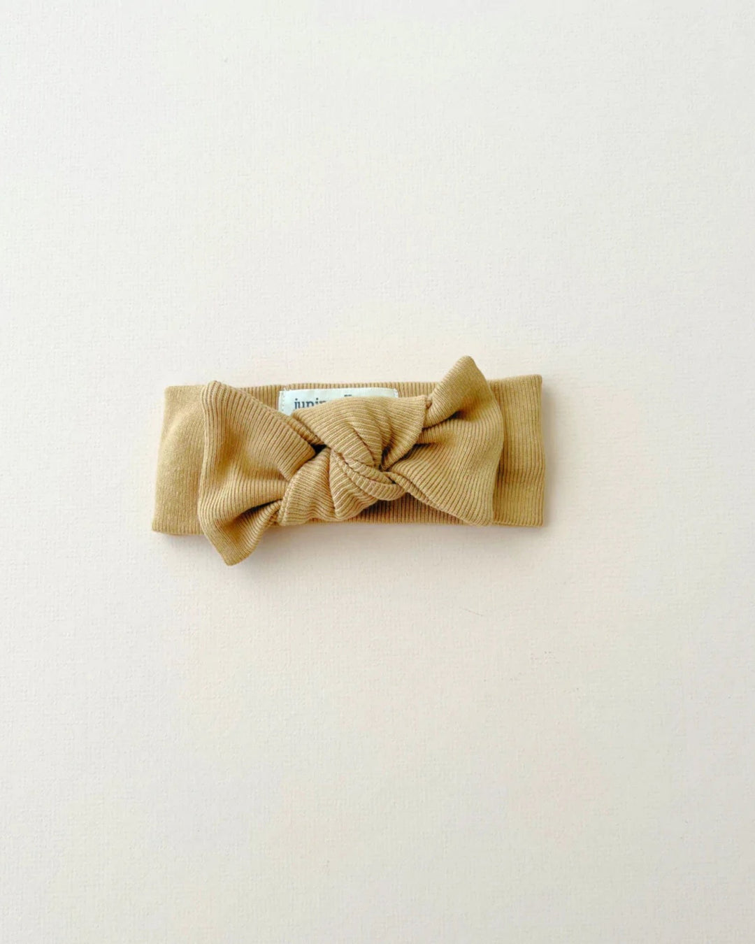 Organic Knot Bow, Latte - Baby & Toddler Clothing Accessories - LUCKY PANDA KIDS