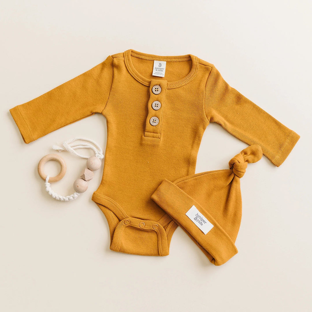 Organic Knot Hat, Cinnamon - Baby & Toddler Hats - LUCKY PANDA KIDS