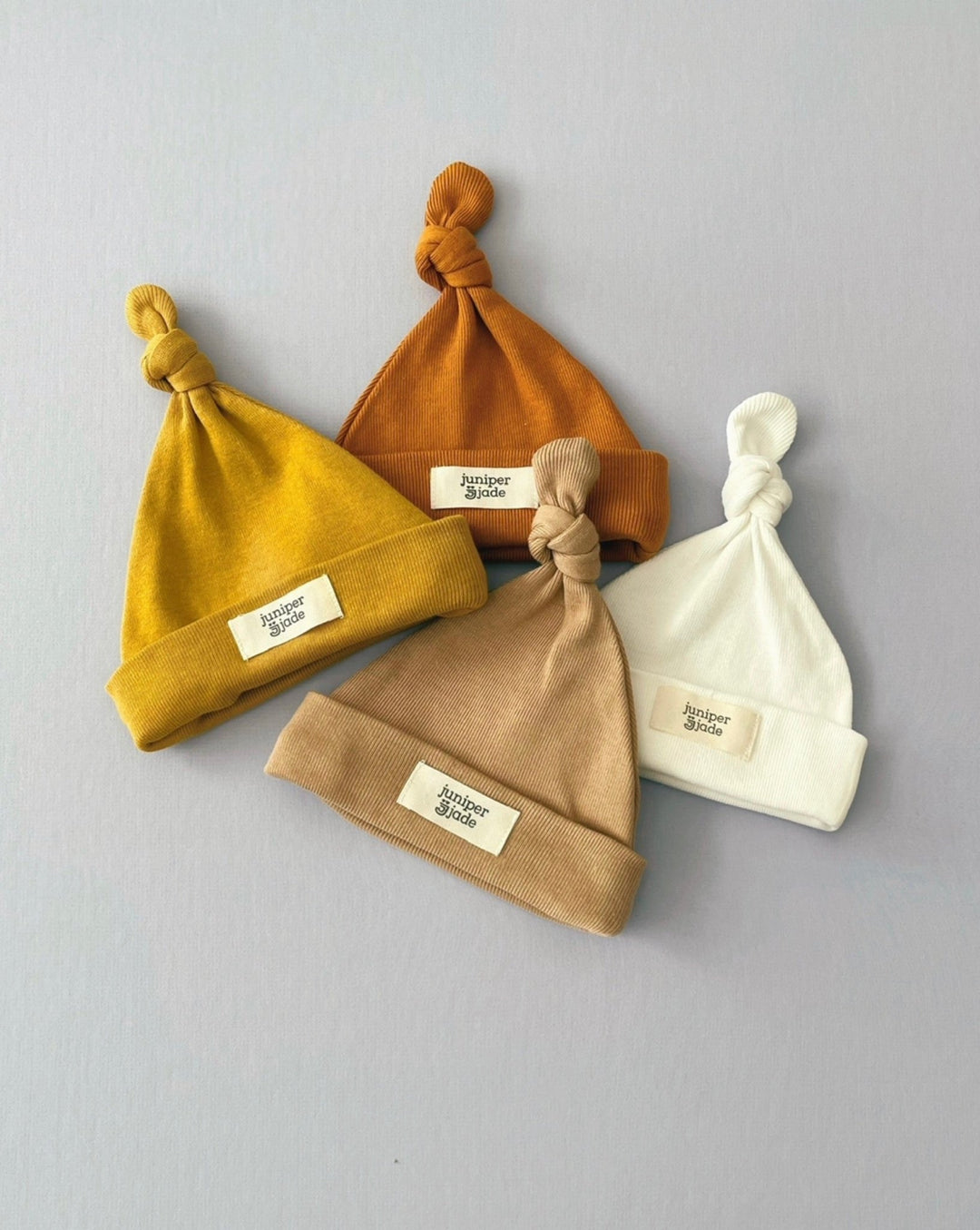 Organic Knot Hat, Latte - Baby & Toddler Hats - LUCKY PANDA KIDS