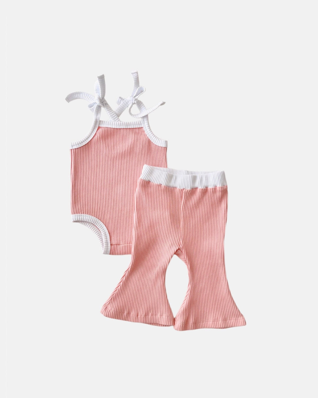 Pink Bell Bottom Set - BABY GIRL CLOTHES - LUCKY PANDA KIDS