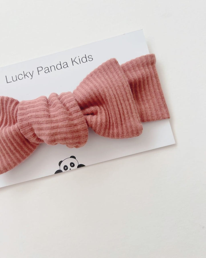 Ribbed Headband | Dusty Rose - Headband - LUCKY PANDA KIDS
