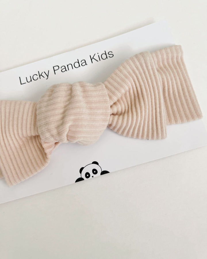 Ribbed Headband | Vanilla - Headband - LUCKY PANDA KIDS