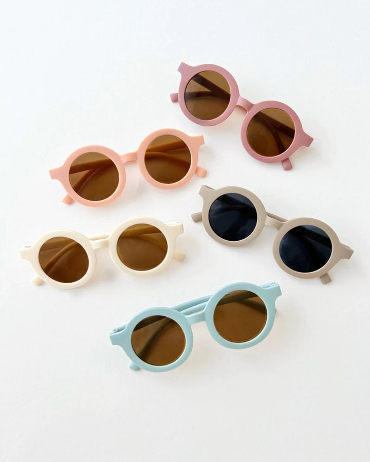 Round Sunglasses, Taupe - Baby & Toddler Clothing Accessories - LUCKY PANDA KIDS