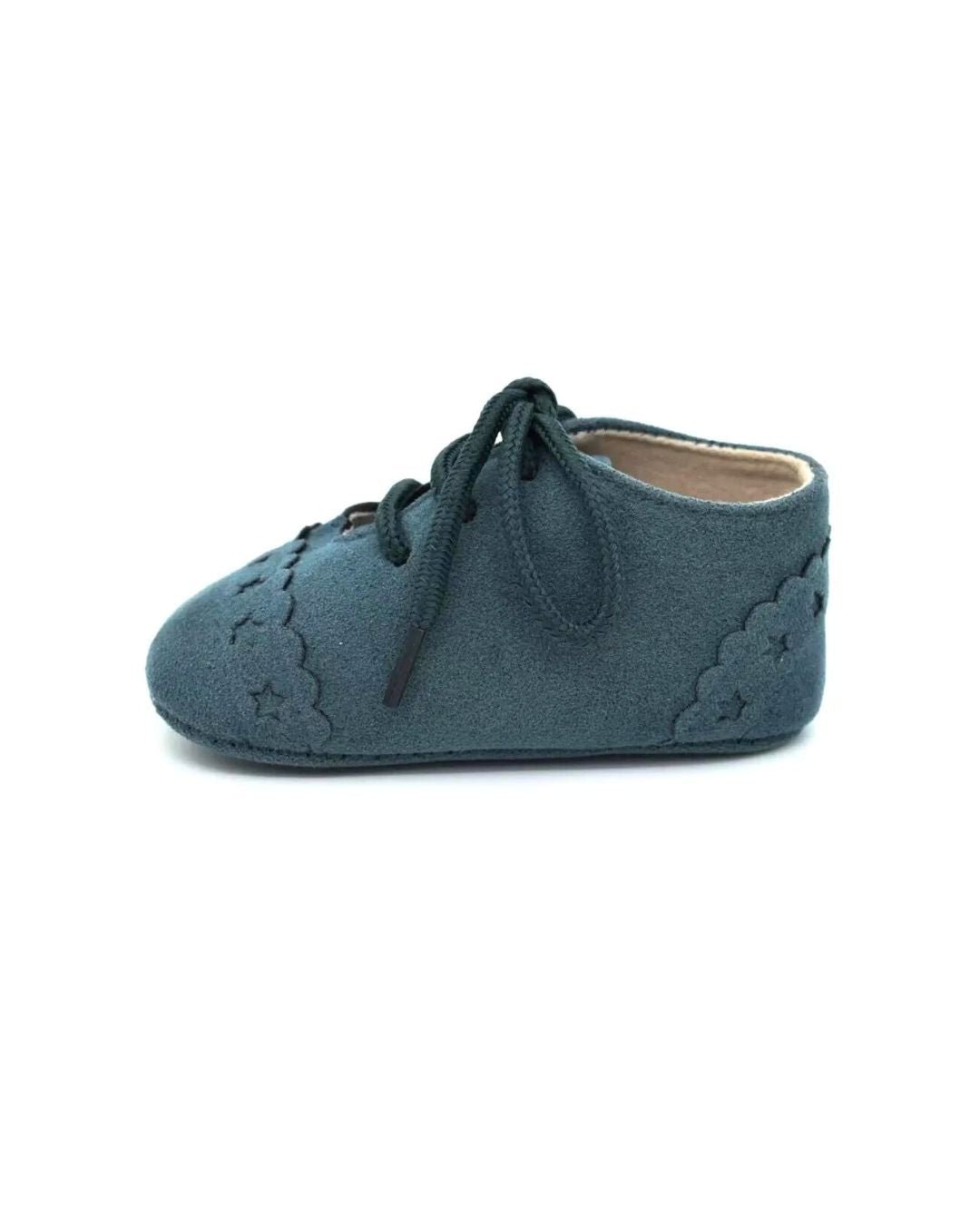 Suede Baby Oxfords | Green - Shoes - LUCKY PANDA KIDS